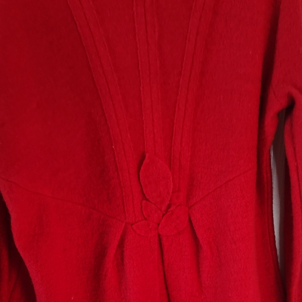 Cynthia Rowley Bold Red Women's Cardigan - Picture 4 of 4